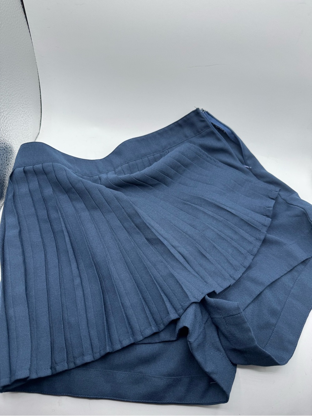 Abercrombie & Fitch Pleated Mini Skort in Deep Blue